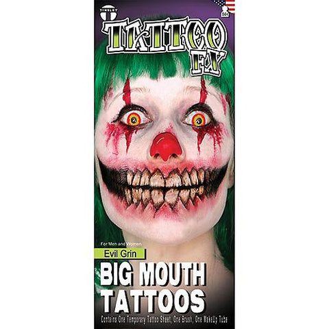 Evil Grin Big Mouth Tattoo FX