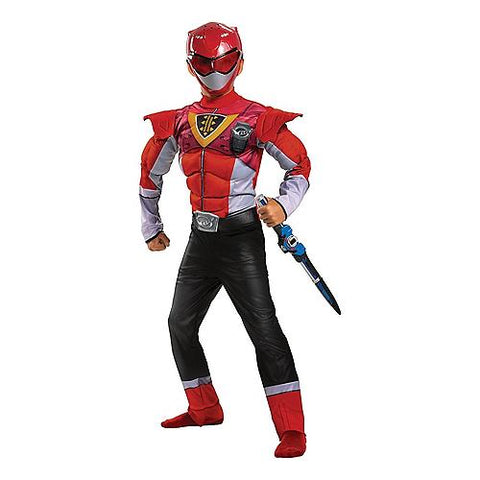 Boy's Red Ranger Power-Up Mode Classic Muscle Costume - Mighty Morphin