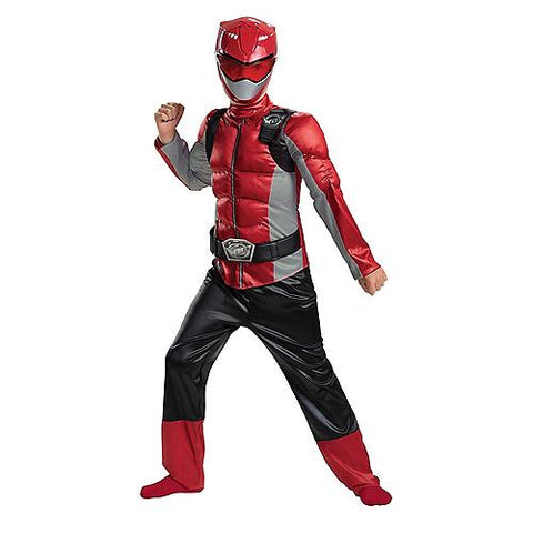 Boy's Red Ranger Muscle Costume - Beast Morphers