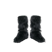 girls-black-furry-boot-covers
