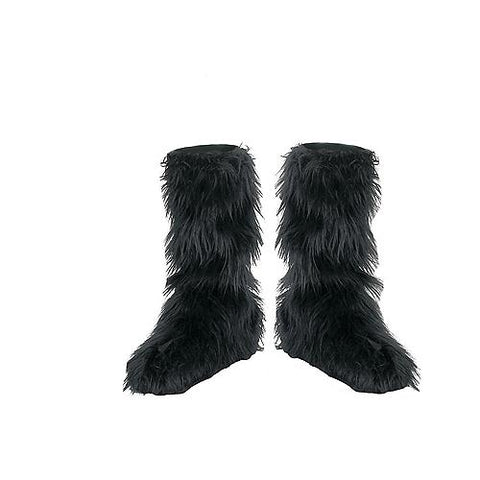 Girl's Black Furry Boot Covers