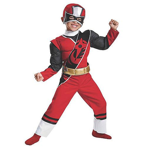 Boy's Red Ranger Muscle Costume - Ninja Steel