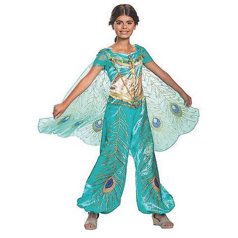 Girl's Jasmine Teal Deluxe Costume - Aladdin Live Action