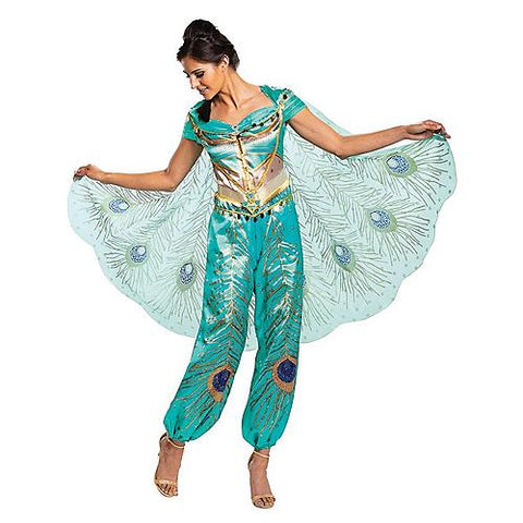Women's Jasmine Teal Deluxe Costume - Aladdin Live Action | Horror-Shop.com