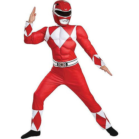 Boy's Red Power Ranger Muscle Costume - Mighty Morphin | Horror-Shop.com