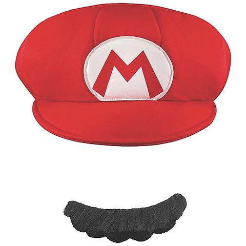 Mario Hat & Mustache - Super Mario Brothers