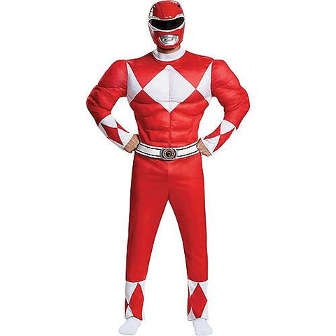 Men's Red Ranger Classic Muscle Costume - Mighty Morphin