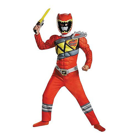 Boy's Red Ranger Classic Muscle Costume - Dino Charge