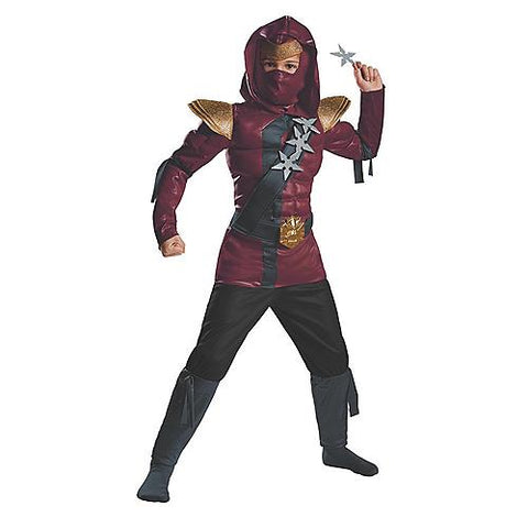 Boy's Red Fire Ninja Muscle Costume | Horror-Shop.com