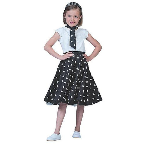 Sock Hop Skirt Child Black White