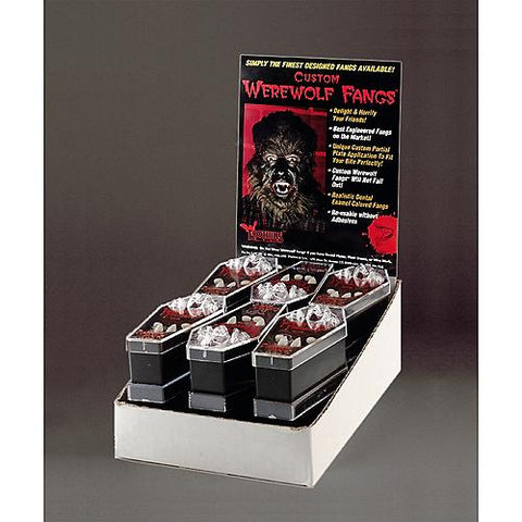 Werewolf Fangs Display - 12 Pairs | Horror-Shop.com