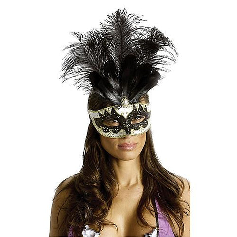 Women's Big Feather Carnival Mask