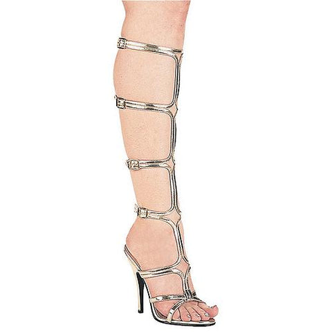 Women's Sexy Strap-Up Gold High-Heel | Horror-Shop.com