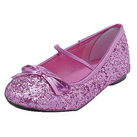 Girl's Glitter Flat Ballet Shoe | Horror-Shop.com
