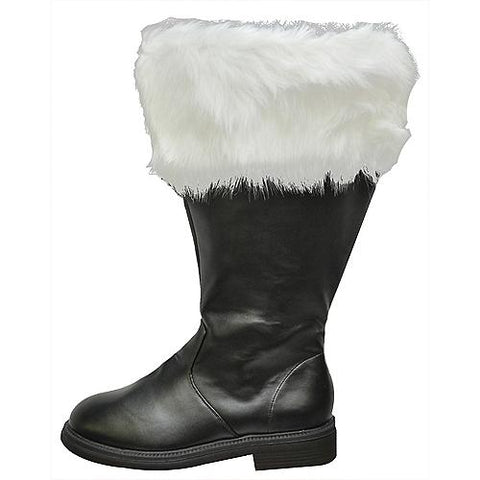 Santa Boot with Fur Cuff - Wide Calf