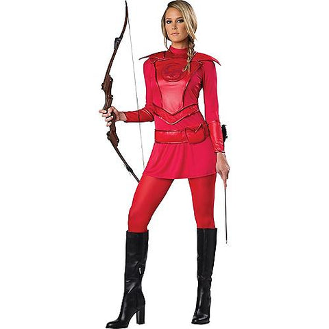 Women's Red Warrior Huntress Costume | Horror-Shop.com