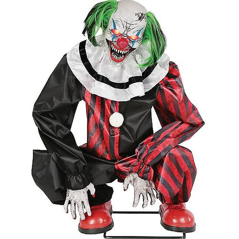 Animated Crouching Clown Red