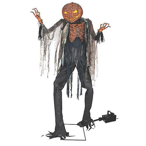 Animated Scorched Scarecrow Prop with Fog Maching