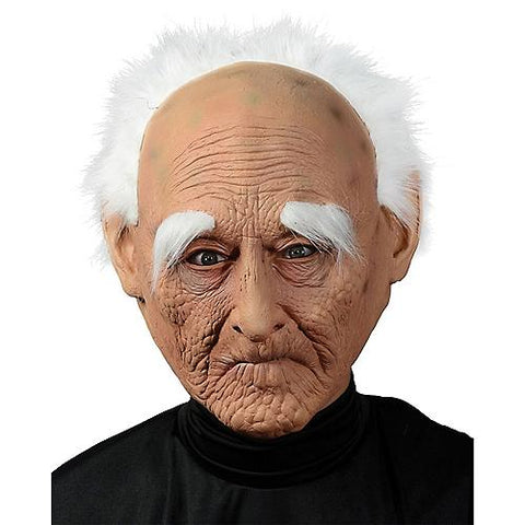 Creepy Old Man Mask with Hair