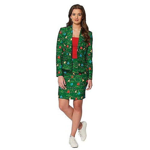 Women's Green Christmas Tree Suit