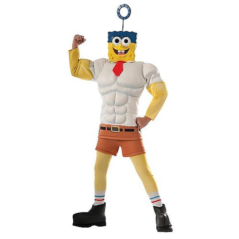 Boy's Deluxe Muscle Chest Spongebob Costume