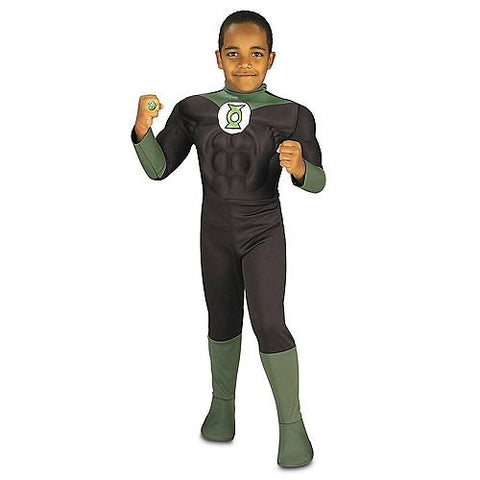 Boy's Deluxe Muscle Chest Green Lantern Costume