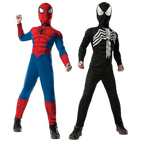 Boy's 2 in 1 Reversible Muscle Chest Spider-Man Costume | Horror-Shop.com