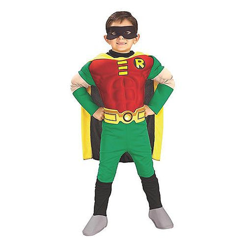 Boy's Deluxe Muscle Robin Costume - Teen Titans | Horror-Shop.com
