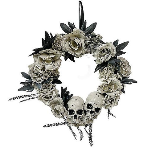 Wreath With Skull & Roses