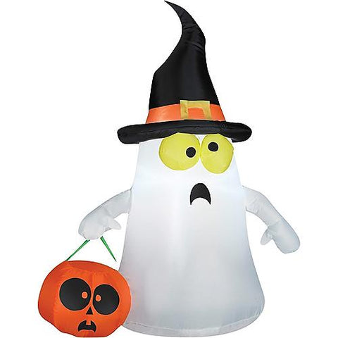 42" Airblown Ghost with Witch Hat - Small