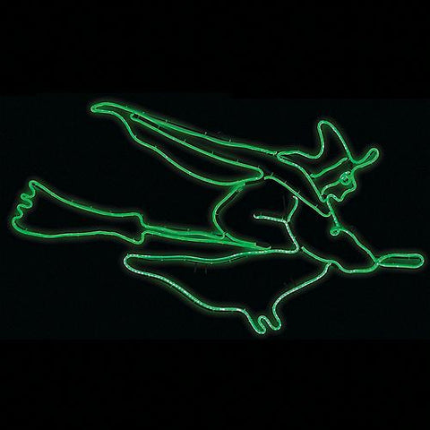 Short Flying Witch "Light Glo" LED Neon Sign
