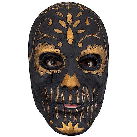 Day of the Dead Golden Carving Catrina Mask