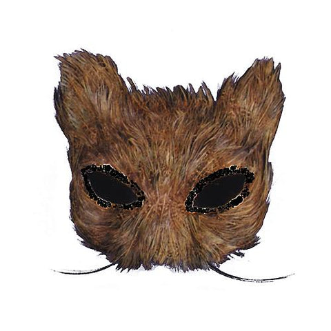Natural Feather Cat Mask