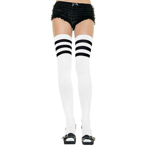 Knit Athletic Striped Thigh-Highs | Horror-Shop.com