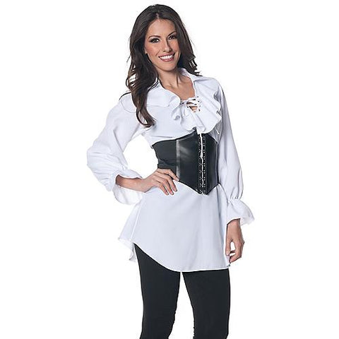 Plus Size Laced-Front Pirate Blouse | Horror-Shop.com