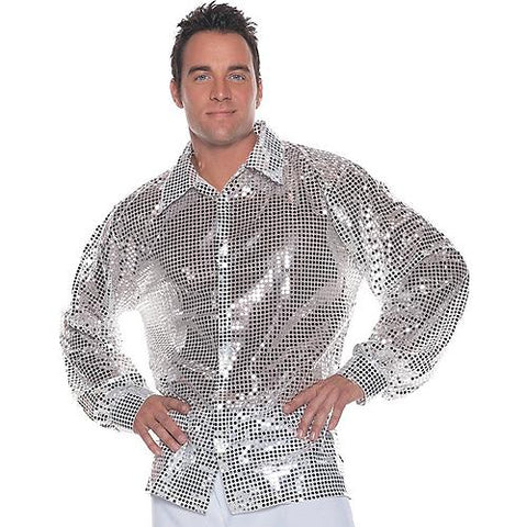 Silver Sequin Shirt | Horror-Shop.com