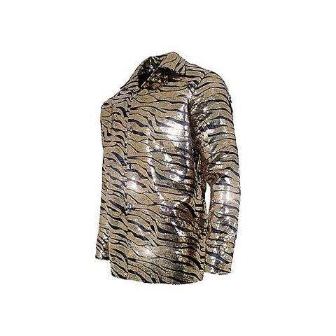 Tiger Shirt Gold Sequin Adult | Horror-Shop.com